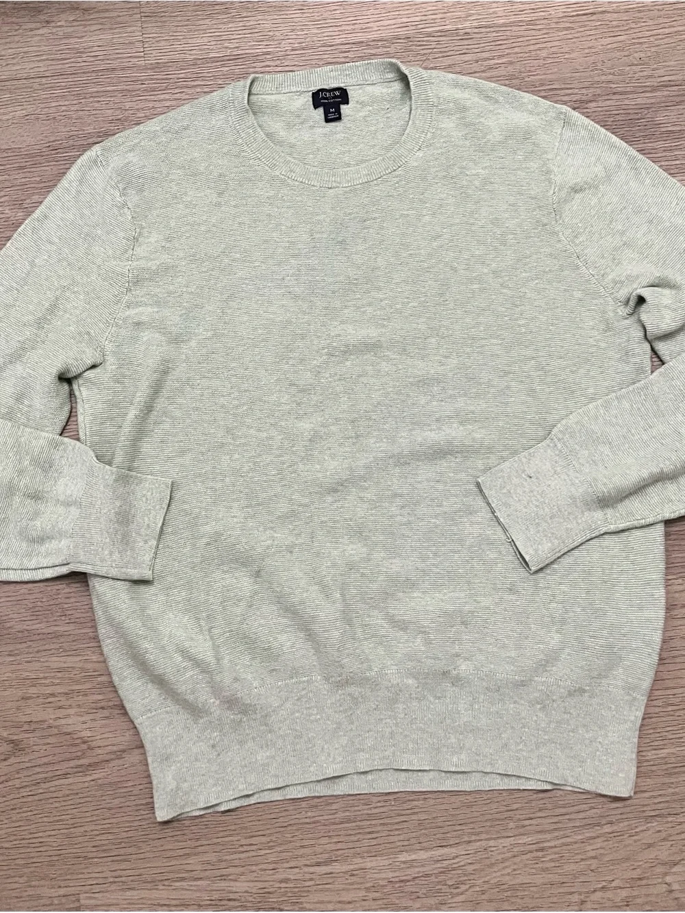 J. Crew Men's Crewneck Sweater in Sage Green